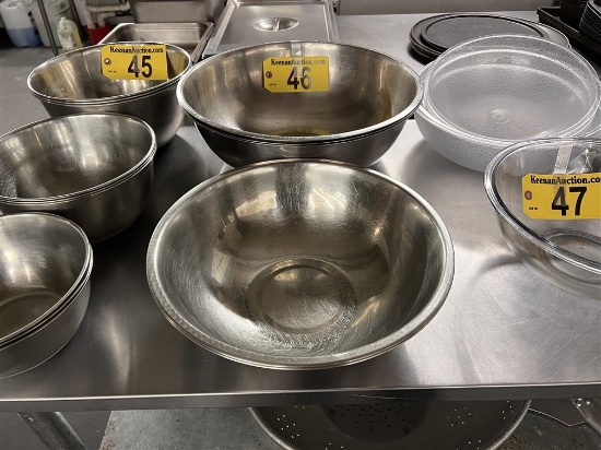$BID PRICE X 5 -  (5) S/S BOWLS. YOU WILL BE CHARGED 5 TIMES YOUR BID