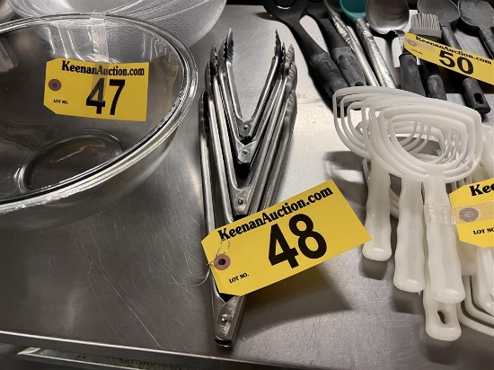 $BID PRICE X 5 -  (5) S/S TONGS. YOU WILL BE CHARGED 5 TIMES YOUR BID