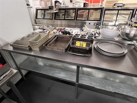 LOT: 35-ASSORTED BAKING PANS, BREAD PANS, COOKIE SHEETS, MUFFIN PANS, PIZZA PANS