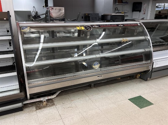 2011 HUSSMANN ESBDHV-8, 98.75"W, 2-DR, CURVED GLASS DELI CASE, NO COMPRESSOR