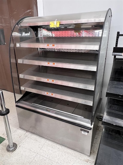 HENNY-PENNY 4' HEATED DISPLAY, MODEL HEC-104 5-SHELF, S/S , S/N: HC0608006