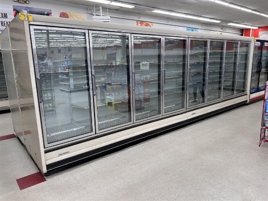 KYSOR-WARREN MODEL IV5V3-4U, 8-FREEZER DOORS, (4', 4') NO COMPRESSOR