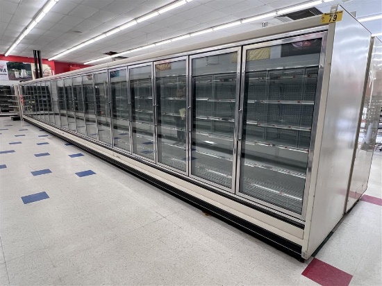 KYSOR-WARREN MODEL IV5V3-5U, 20-FREEZER DOORS, (12', 12', 12', 12', 12') NO COMPRESSOR