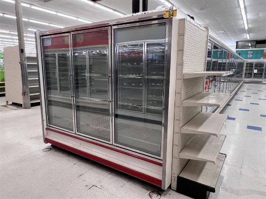 KYSOR-WARREN MODEL QIV5V14-03UN, 3-DOOR MERCHANDISER, NO COMPRESSOR