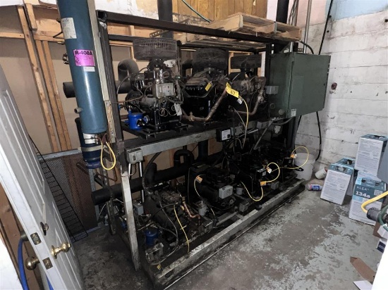 COPELAND 7-COMPRESSOR REFRIGERATION RACK SYSTEM, EIL RC-1000, RBC-3, & RBC-4 LOW TEMP BOARD