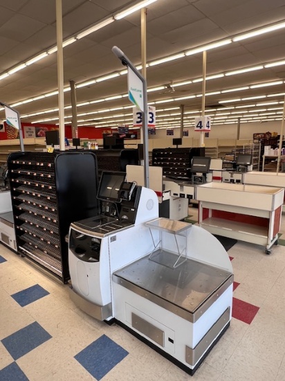 2021 NCR FASTLANE SELFSERV R6L PLUS SELF-SERVICE CHECK STATION W/ RH 2-BAG BAGWELL