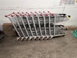 LOT OF (9) 2-TIER SHOPPING CARTS
