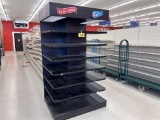 4' X 4' BLACK GONDOLA END CAP MERCHANDISER, 7-SHELF