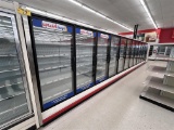 2014 HUSSMANN MODEL RL-4, 12-FREEZER DOORS, (12', 12', 12') NO COMPRESSOR