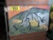 CANVAS OIL PAINTING: WOMAN SLEEPING ON TABLE