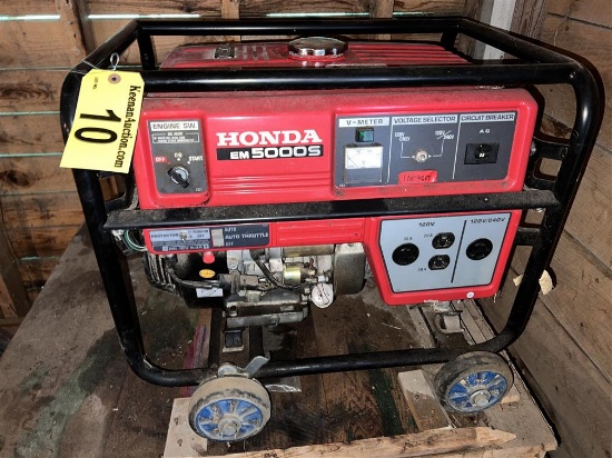 HONDA EM5000S GAS GENERATOR, PORTABLE