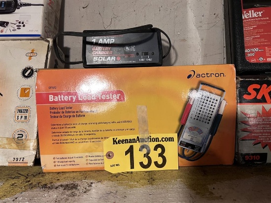LOT: BATTERY TESTER & BATTERY CHARGER
