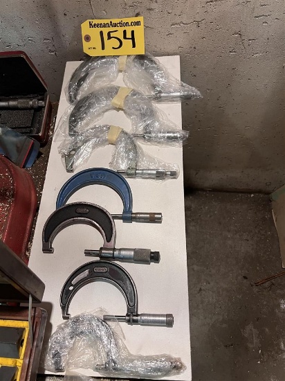 LOT OF 7-ASSORTED MICROMETERS: STARRETT, BROWNIE & OTHERS