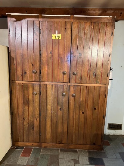 6-DOOR STORAGE CABINET, 62"W X 17"D X 84"H