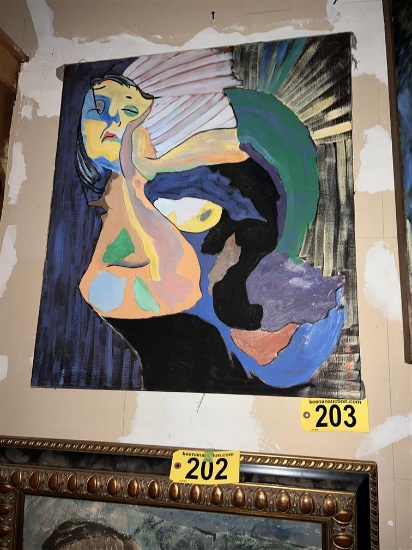 CANVAS OIL PAINTING: DREAMING WOMAN