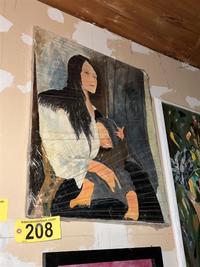 CANVAS OIL PAINTING: MOTHER & CHILD