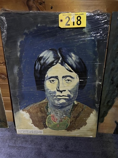 CANVAS OIL PAINTING: MODOC CHIEF KINTPUASH "CAPTAIN JACK"