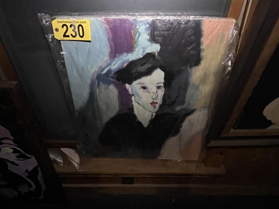 FRAMED CANVAS OIL PORTRAIT PAINTING