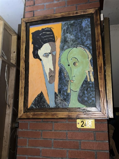 FRAMED CANVAS OIL PAINTING: NIGHT & DAY