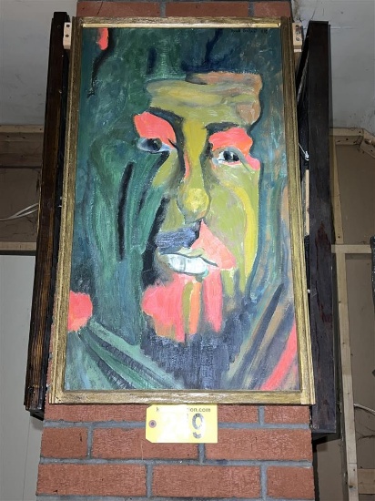 FRAMED CANVAS OIL POP ART PAINTING