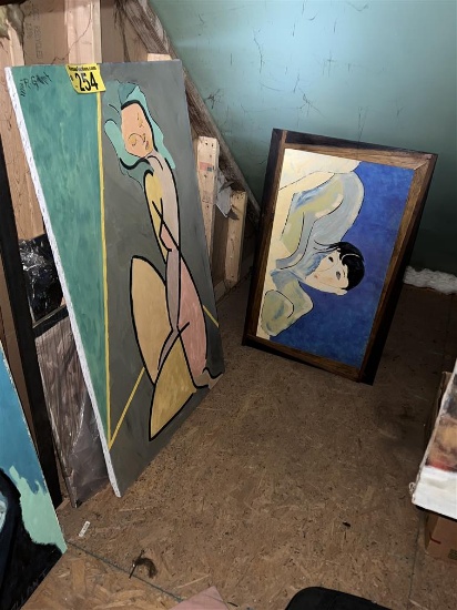 LOT OF 2-CANVAS OIL PAINTINGS