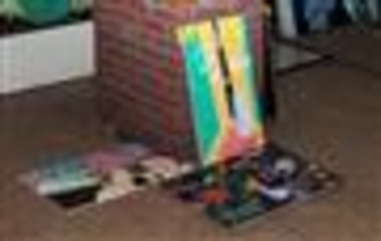 LOT: ALICE IN WONDERLAND PUZZLE & 2-CANVAS OIL PAINTINGS