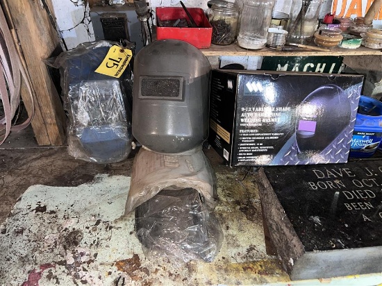LOT: 3-WELDING HELMETS & 2-SHIELDS