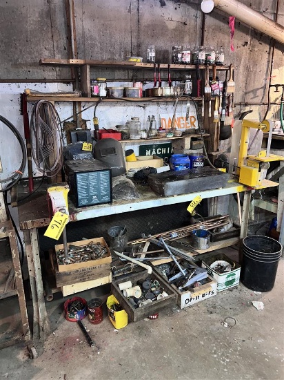 6' WORK BENCH & CONTENTS: