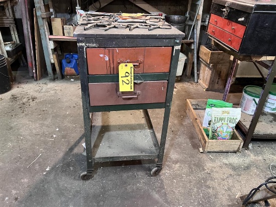 PORTABLE 2-DRAWER TOOL CART