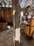 LOT: ASSORTED LENGTHS OF CHAIN ON 2-BEAMS