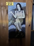 CANVAS OIL PAINTING: WOMAN DRINKING