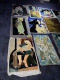 LOT OF 7-ASSORTED OIL PAINTINGS ON CANVAS