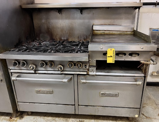 GARLAND 6-BURNER STAINLESS STEEL LP GAS RANGE, 60" X 36"