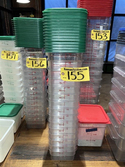 BID PRICE X 15 - (15) CAMBRO 2QT. STORAGE CONTAINERS W/ LIDS