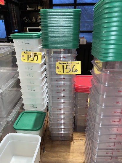 BID PRICE X 15 - (15) CAMBRO 2QT. STORAGE CONTAINERS W/ LIDS