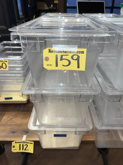 BID PRICE X 6 - (6) CAMBRO 6-GAL. STORAGE CONTAINERS W/ LIDS