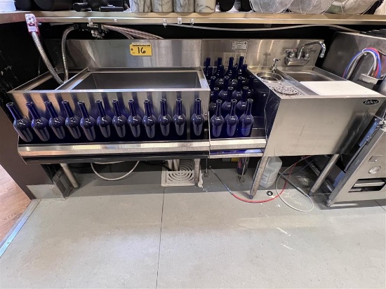 KROWNE KR24-MX70-10 ROYAL SERIES ZERO-STEP S/S COCKTAIL STATION, 70" X 24"