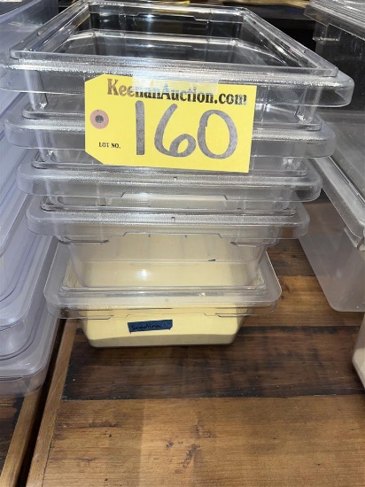 BID PRICE X 5 - (5) CAMBRO 3-GAL. STORAGE CONTAINERS W/ 2-LIDS