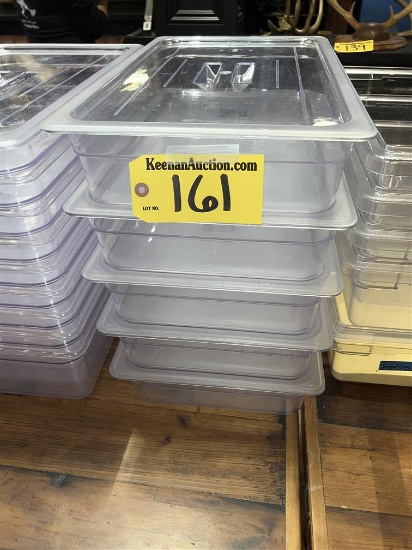 BID PRICE X 5 - (5) WINCO 13.7QT. STORAGE CONTAINERS W/ LIDS