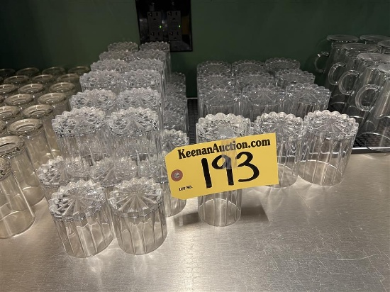 BID PRICE X 45 - (45) ASSORTED SIZE RIEDEL ROCKS GLASSES