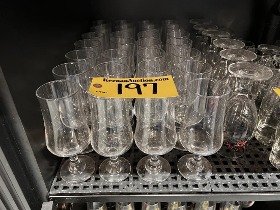 BID PRICE X 28 - (28) STEMMED PILSNER GLASSES