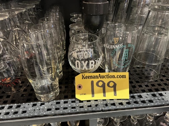 BID PRICE X 21 - (21) ASSORTED MONOGRAMMED GLASSES