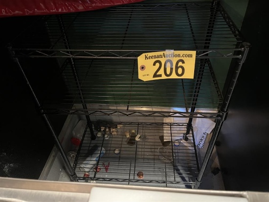 3-SHELF WIRE STORAGE RACK, 23.5" X 13.5" X 31"H