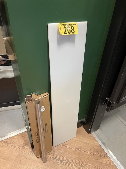 LOT: 49" X 11" POLY PREP BOARD & SET OF 28.5" S/S APPLIANCE LEGS