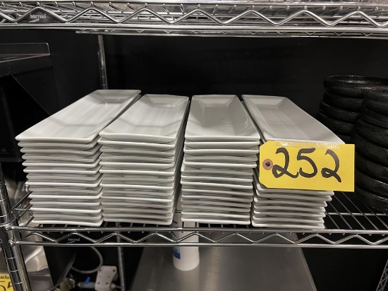 BID PRICE X 56 - (56) CAC CHINA 12" X 4.25" SUSHI PLATTERS