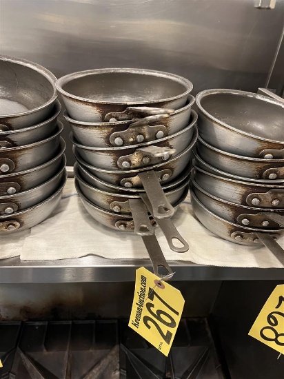 BID PRICE X 7 - (7) ALUMINUM 8.5" FRYING PANS