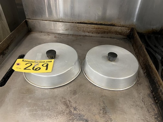 BID PRICE X 2 - (2) ALUMINUM 9.5" PLATE COVERS