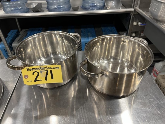 BID PRICE X 2 - (2) BERGNER 5QT. S/S INDUCTION COOK POTS