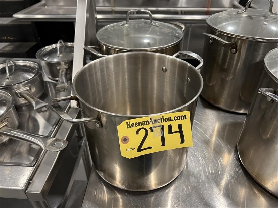 BID PRICE X 2 - (2) OUR TABLE 16QT. S/S STOCK POTS W/ 1-LID