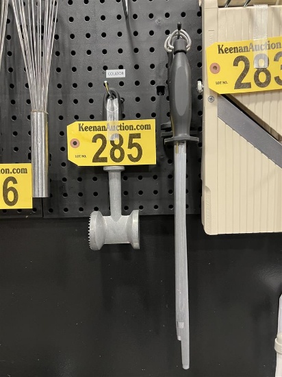 BID PRICE X 4 - (4) ASSORTED KITCHEN UTENSILS: (3) KNIFE SHARPENERS & TENDERIZER